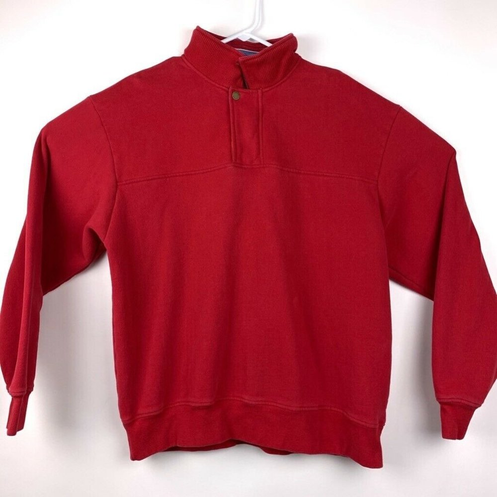 Orvis Mens Sweatshirt Red Long Sleeves Pullover L